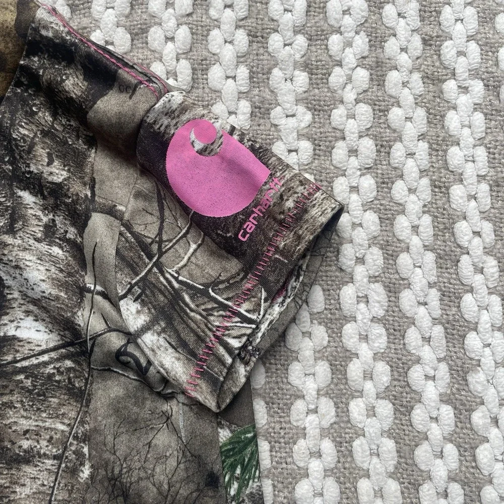 CARHARTT Girls Size 5 Force Performance Camo TShirt Hunting Outdoor Woods School